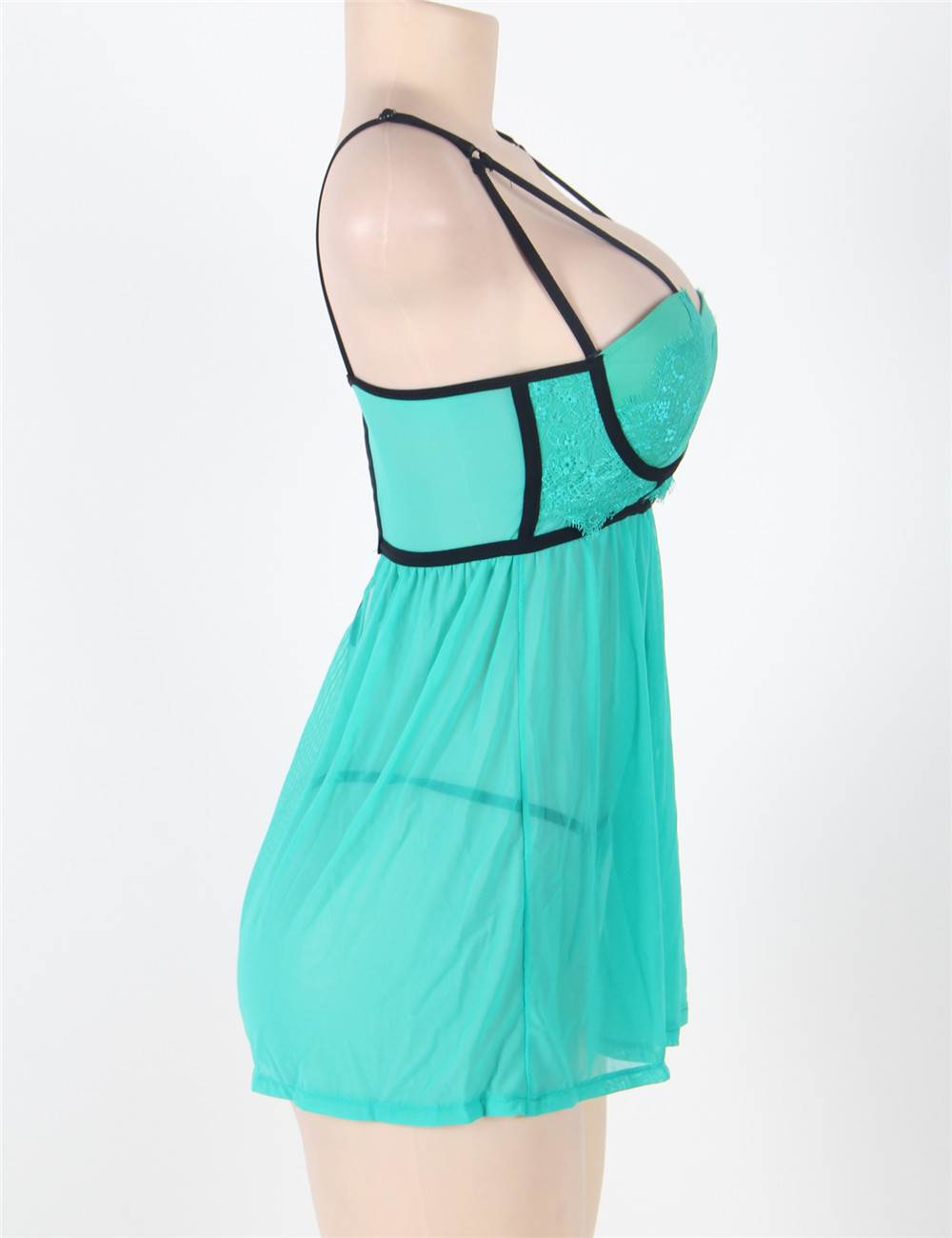 Plus Size Underwire Babydoll Lingerie Set - Love It Curvy