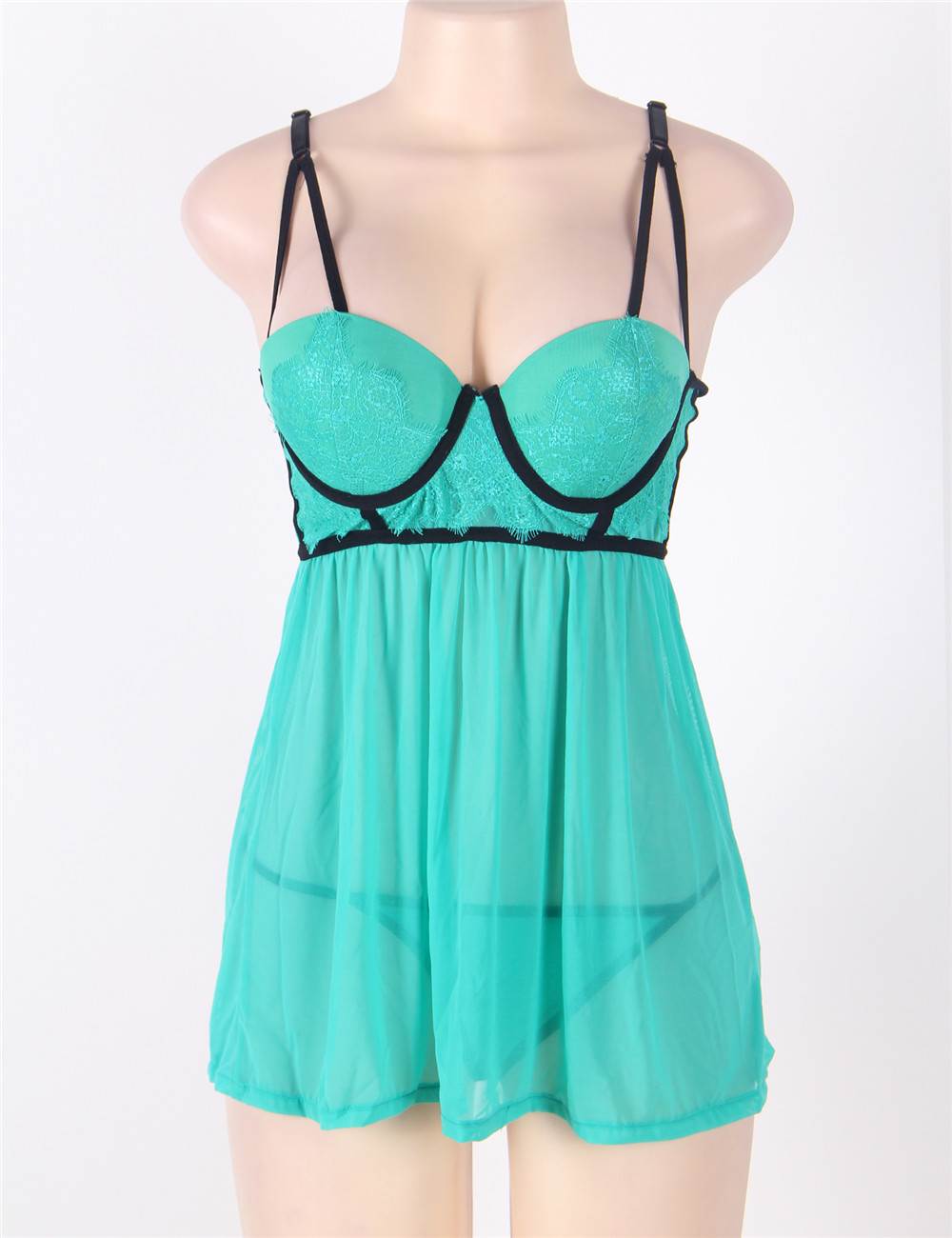 Plus Size Underwire Babydoll Lingerie Set - Love It Curvy
