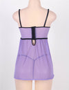 Plus Size Underwire Babydoll Lingerie Set in teal - Love It Curvy