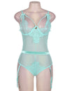 Love It Curvy: Queen Size Eyelash Lace Teddy Lingerie in teal - Love It Curvy