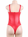 Plus Size Faux Leather Cutout Teddy - Love It Curvy