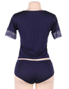 Stretchy Modal Casual Sleepwear Two Piece Set - Love It Curvy