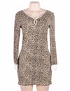 Plus Size Long Sleeve Sexy Leopard Print Pajama - Love It Curvy