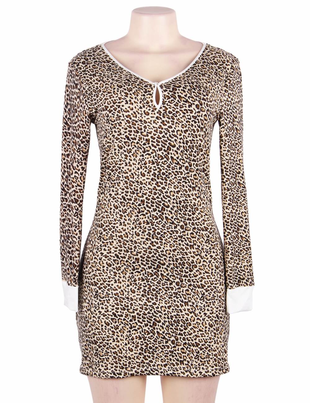 Plus Size Long Sleeve Sexy Leopard Print Pajama - Love It Curvy