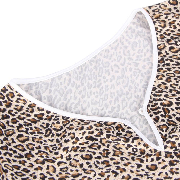 Plus Size Long Sleeve Sexy Leopard Print Pajama - Love It Curvy