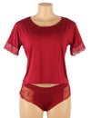 Stretchy Modal Casual Sleepwear Two-Piece Set | Love It Curvy