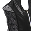 Plus Size Black Sexy Halter Leather Lace Stitching Gartered Lingerie - Love It Curvy