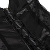 Plus Size Black Sexy Halter Leather Lace Stitching Gartered Lingerie - Love It Curvy