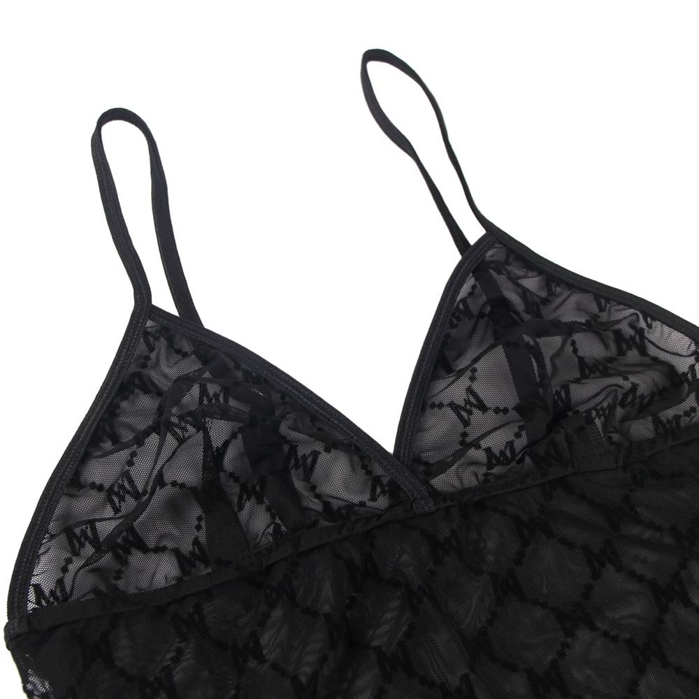 Plus Size Mesh Velvet Deep-V Teddy Bodysuit - Love It Curvy