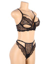 Charm Sexy Lace Underwire Lingerie Set Sheer Bra And Panty Comfort Underwear - Love It Curvy