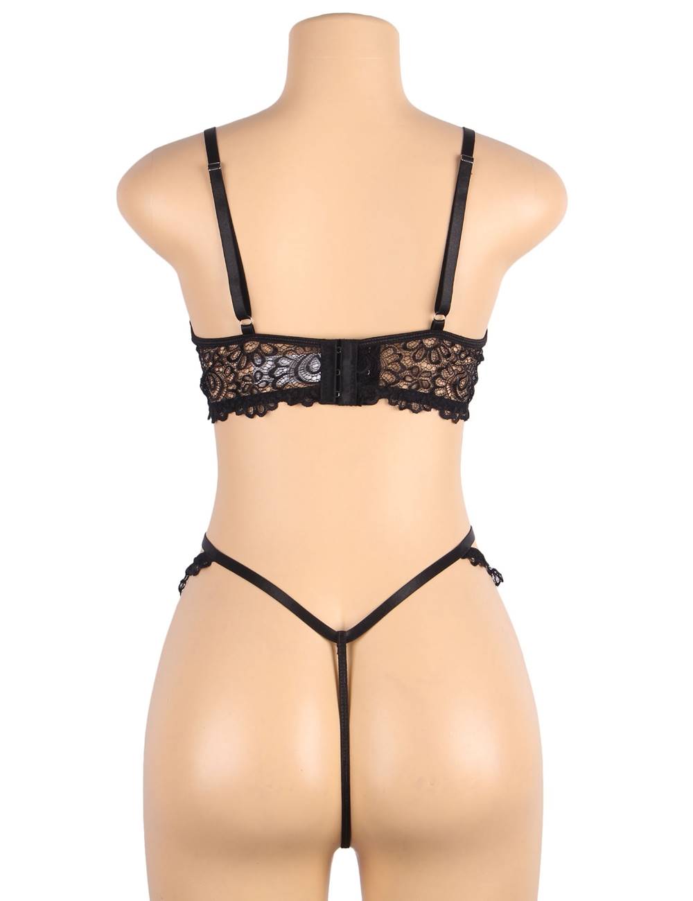 Charm Sexy Lace Underwire Lingerie Set Sheer Bra And Panty Comfort Underwear - Love It Curvy
