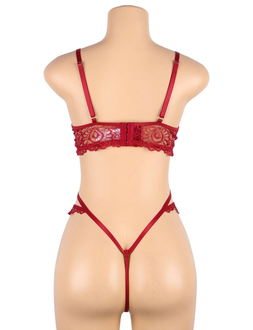 Charm Sexy Lace Underwire Lingerie Set Sheer Bra And Panty Comfort Underwear - Love It Curvy