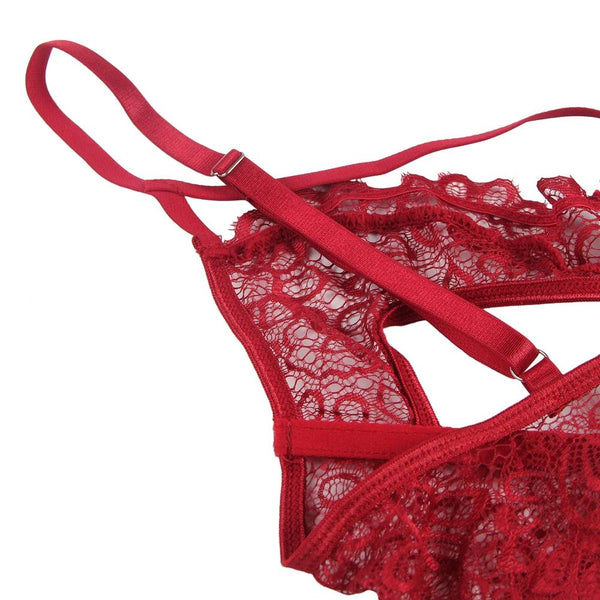 Charm Sexy Lace Underwire Lingerie Set Sheer Bra And Panty Comfort Underwear - Love It Curvy