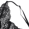 Plus Size Leather Lace Nightwear Sexy Sheer Dress For Women Backless - Love It Curvy