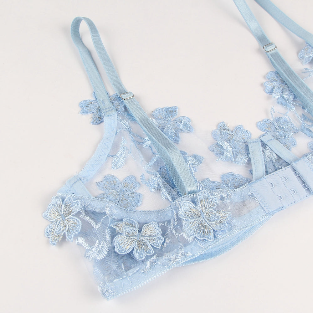 Sexy Lingerie Set For Women Plus Size Sheer Lace Bra Set - Love It Curvy