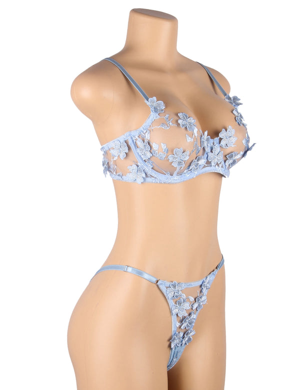 Sexy Lingerie Set For Women Plus Size Sheer Lace Bra Set - Love It Curvy