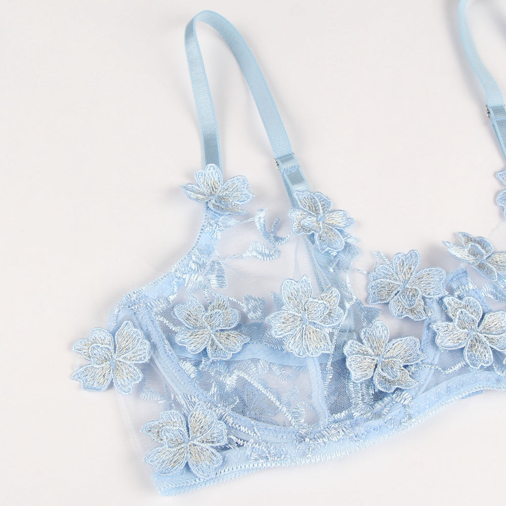 Sexy Lingerie Set For Women Plus Size Sheer Lace Bra Set - Love It Curvy