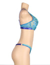 Sexy Floral Two Tone Lace Bra And Panty Set - Love It Curvy