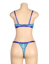 Sexy Floral Two Tone Lace Bra And Panty Set - Love It Curvy