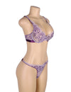 Sexy Floral Two Tone Lace Bra And Panty Set - Love It Curvy