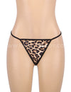 Leopard Print Sexy Babydoll Spliced Lace Sleepwear Silk Nightgown - Love It Curvy