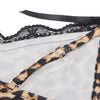 Leopard Print Sexy Babydoll Spliced Lace Sleepwear Silk Nightgown - Love It Curvy
