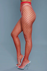 2303 Can't Back Down Pantyhose Red - 2303 - RD - OS - Love it Curvy