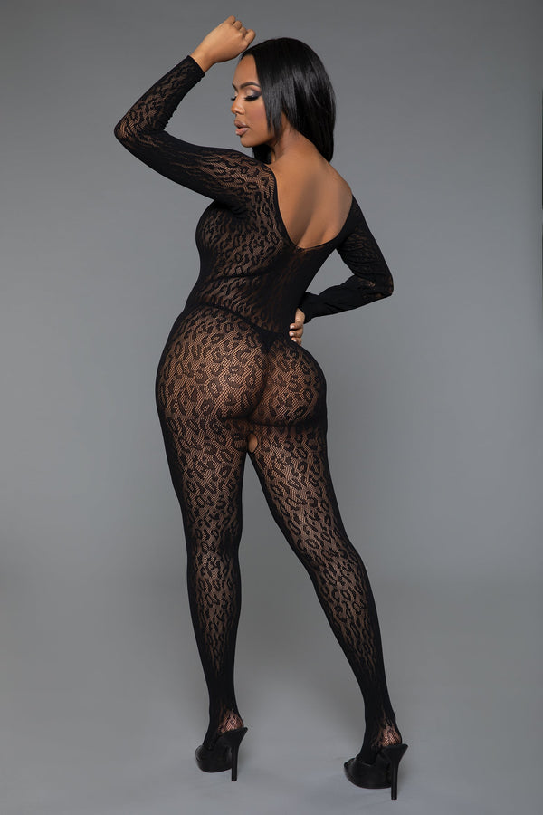 Animal Instinct Leopard Net Bodystocking - Love It Curvy