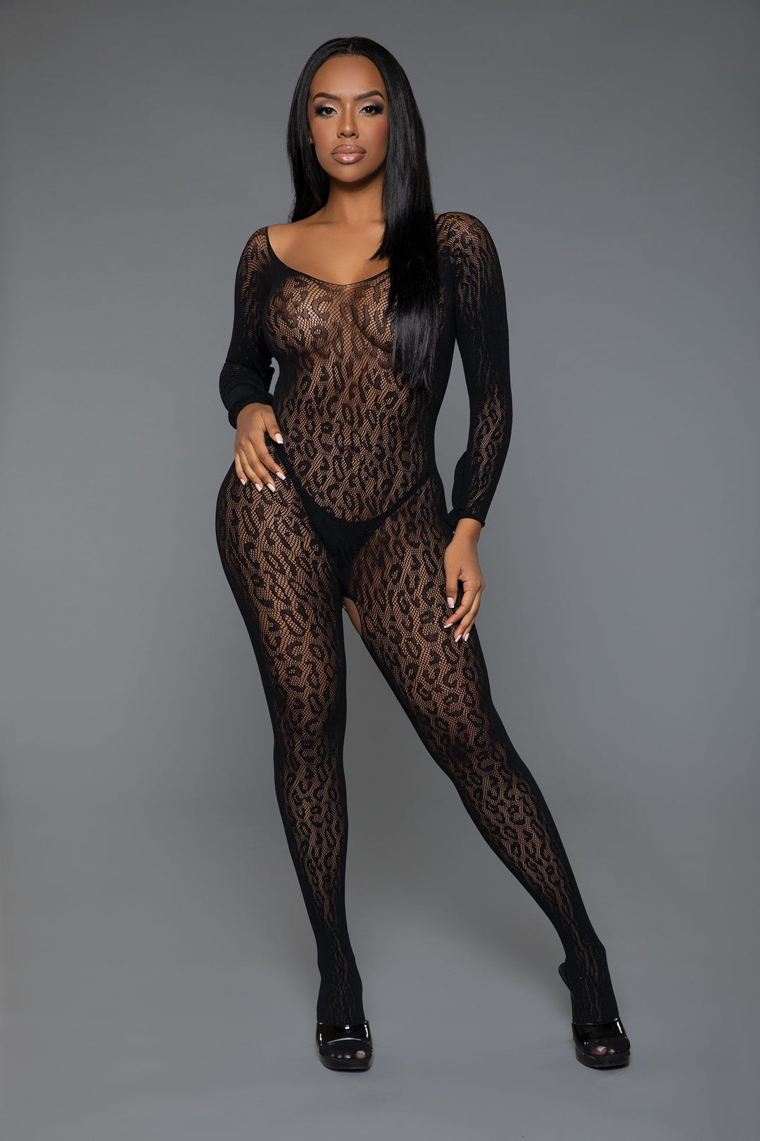 Animal Instinct Bodystocking | Love it Curvy modeled for Love It Curvy