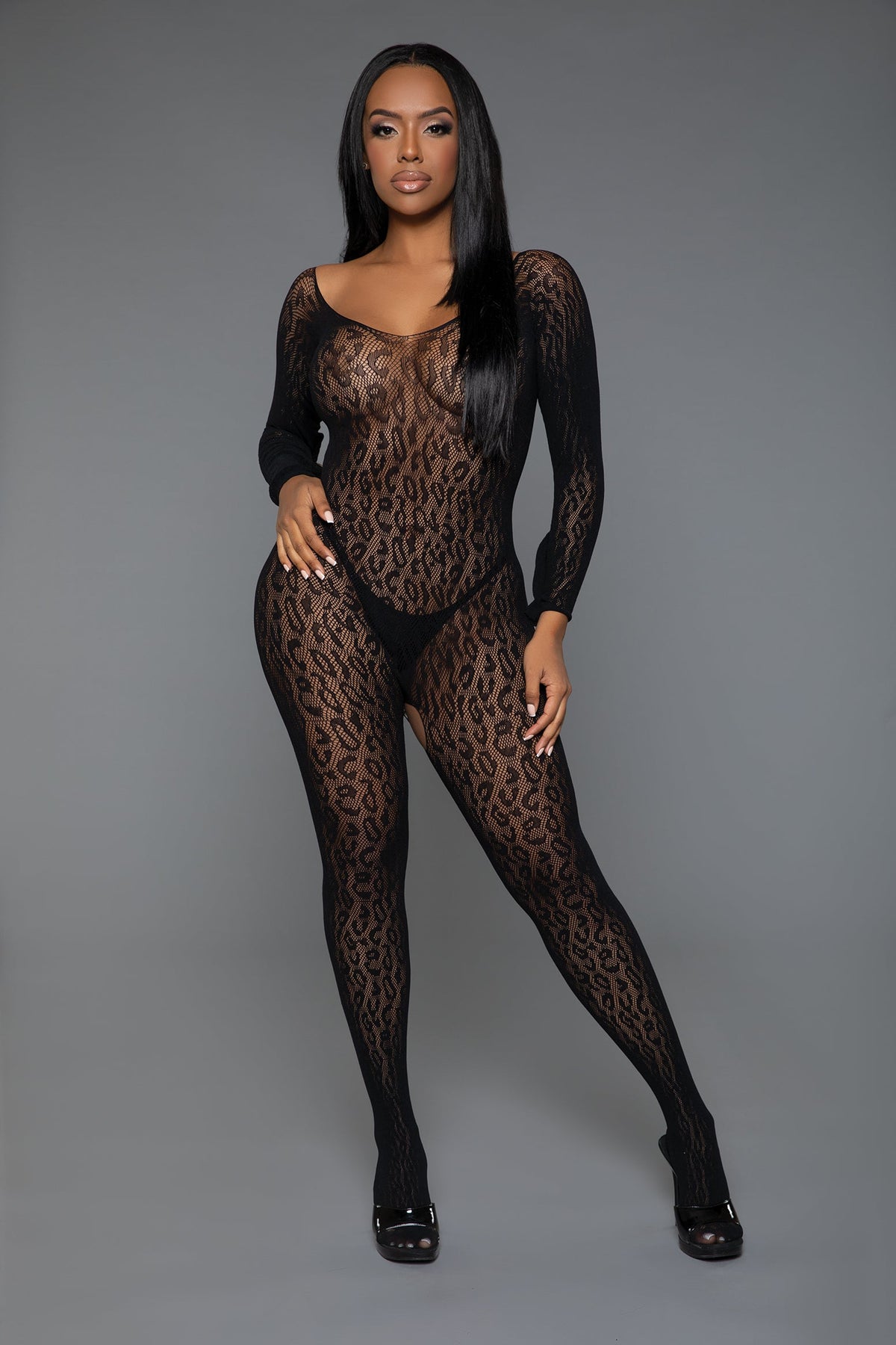 Animal Instinct Bodystocking | Love it Curvy modeled for Love It Curvy