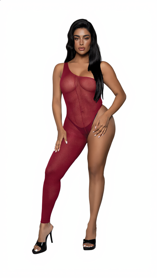 Tell Me You're Mine Fishnet Bodystocking shown on model