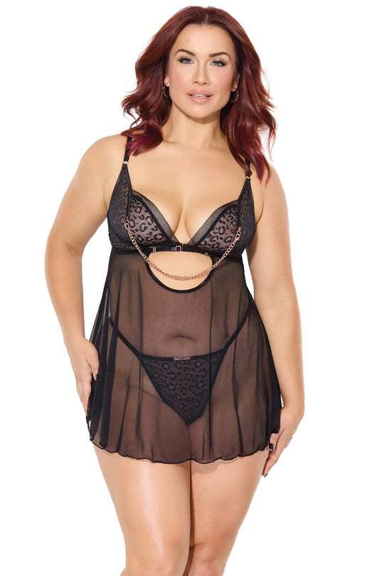 Feline Fatale Babydoll & G-String | Love It Curvy