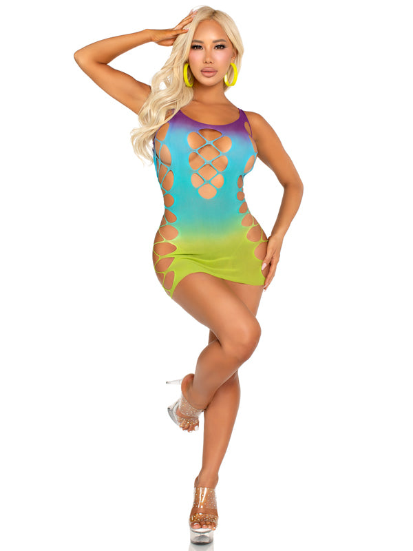 Seamless Ombre Mini Dress O/s - Ocean - Love it Curvy