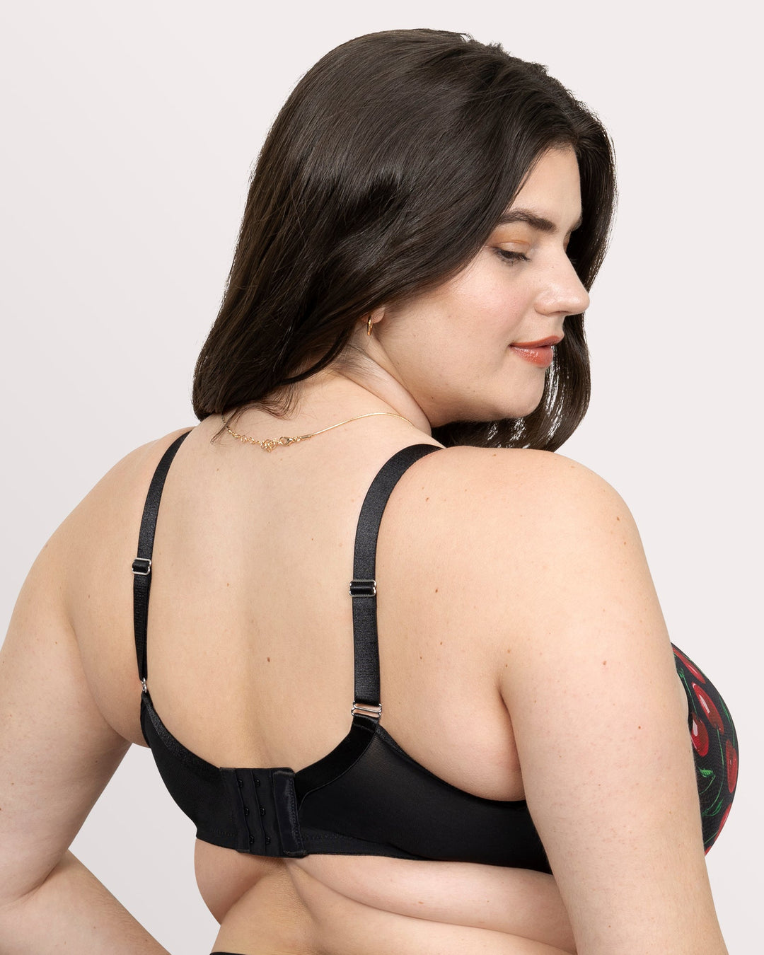Curvy Couture Sheer Mesh Full Coverage Unlined Underwire Bra in Cherry Pop