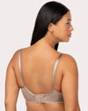 Curvy Couture Sheer Whisper Full Coverage Unlined Underwire Bra in Bark