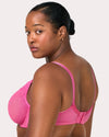 Curvy Couture Sheer Whisper Full Coverage Unlined Underwire Bra in Sangria Sunset
