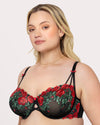 Embroidery Unlined Full Coverage Balconette Bra | Love It Curvy