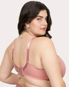 Curvy Couture Sheer Mesh Full Coverage Underwire Bra with Geometric Trim in Wisteria