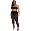 Black Sheer Mesh Ruched Leggings | Plus Size | Love It Curvy