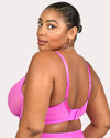 Curvy Couture Sheer Mesh Full Coverage Unlined Underwire Bra in Flirt