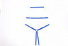 Lilly Rhinestone Strap Teddy in Blue, back view