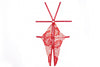 Lilly Rhinestone Strap Teddy in Red, front view