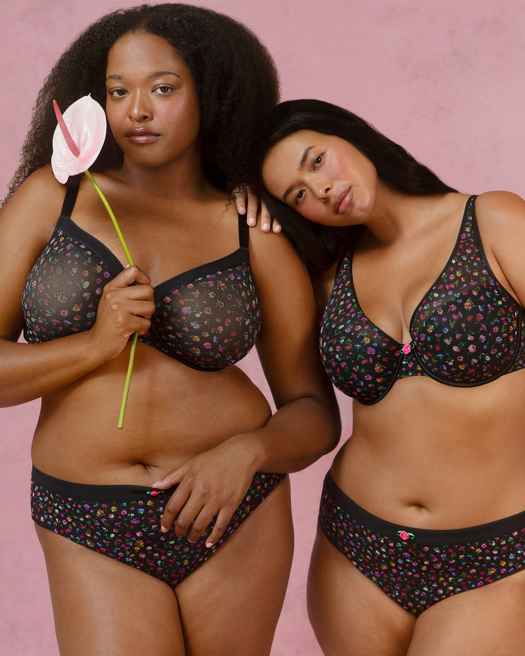 Sheer Mesh Plunge T-Shirt Bra - Core Neutrals | Love It Curvy