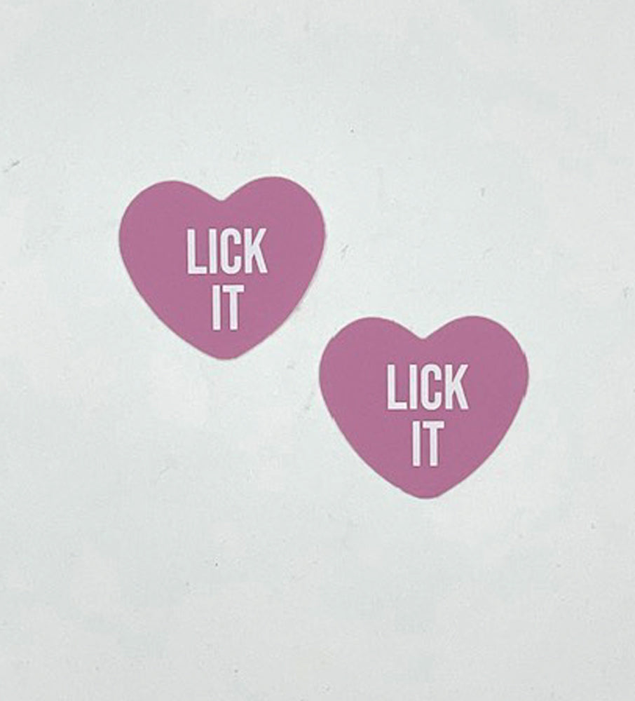 Lick It Light Pink Candy Heart Pasties - Love it Curvy