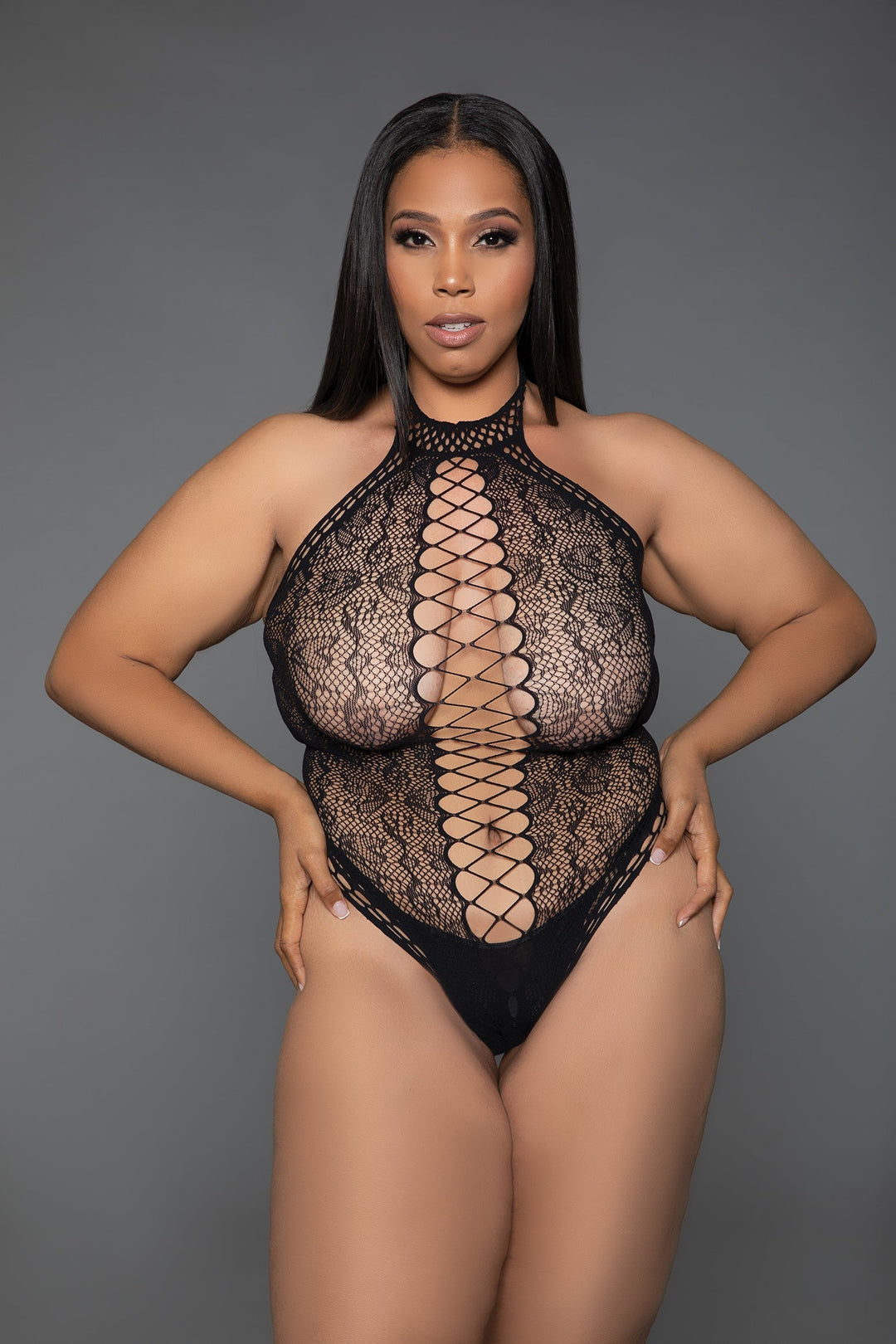 Unforgettable Nights Bodysuit | Love it Curvy modeled for Love It Curvy