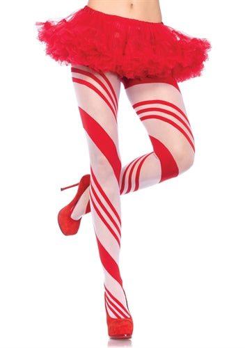 Spandex Sheer Candy Striped Pantyhose - Love it Curvy