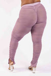 Plus Size Ruched Mesh Leggings | Love it Curvy