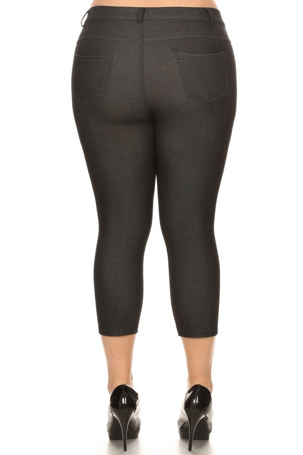 Love It Curvy Plus Size Classic Solid Skinny Jeggings