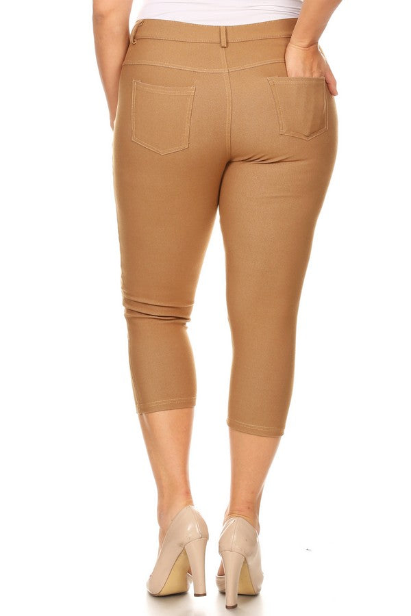 Love It Curvy Plus Size Classic Solid Skinny Jeggings
