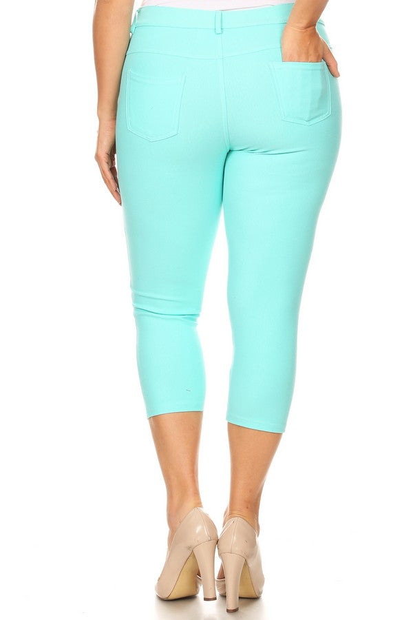 Love It Curvy Plus Size Classic Solid Skinny Jeggings